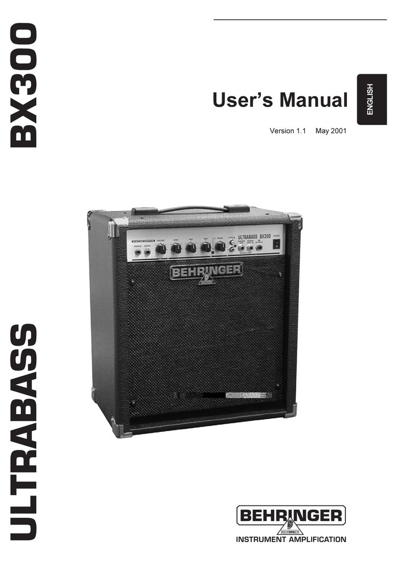Behringer Ultrabass BX300 User manual