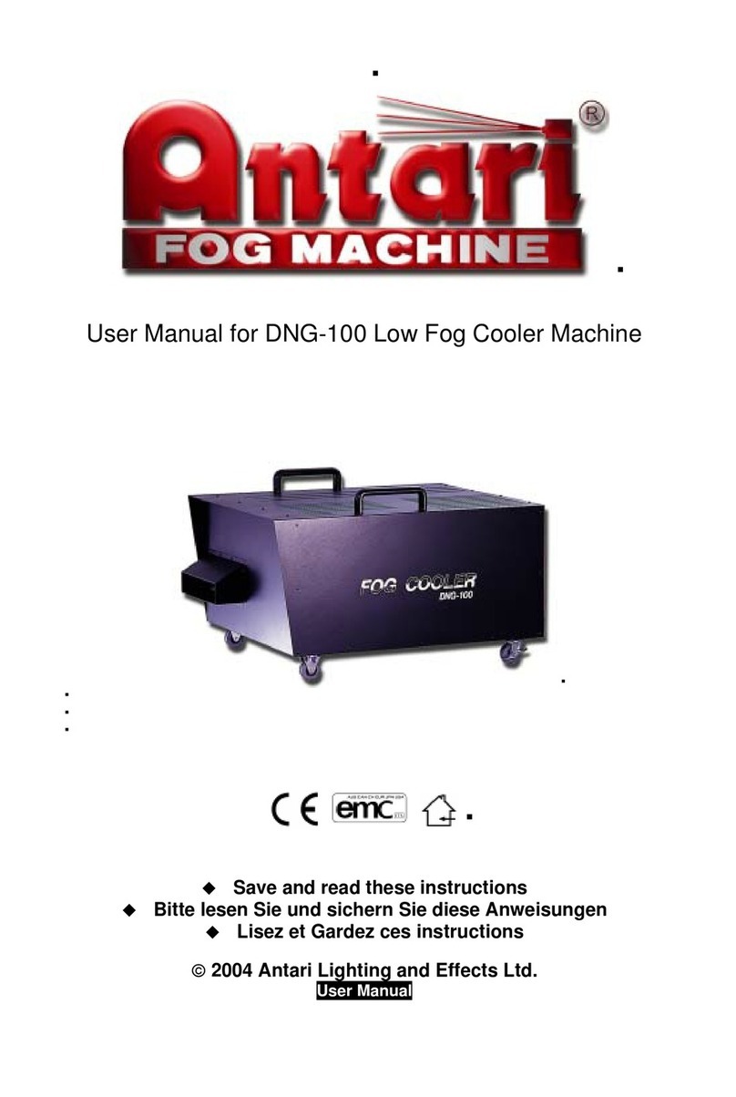 Antari Fog cooler DNG-100 User manual