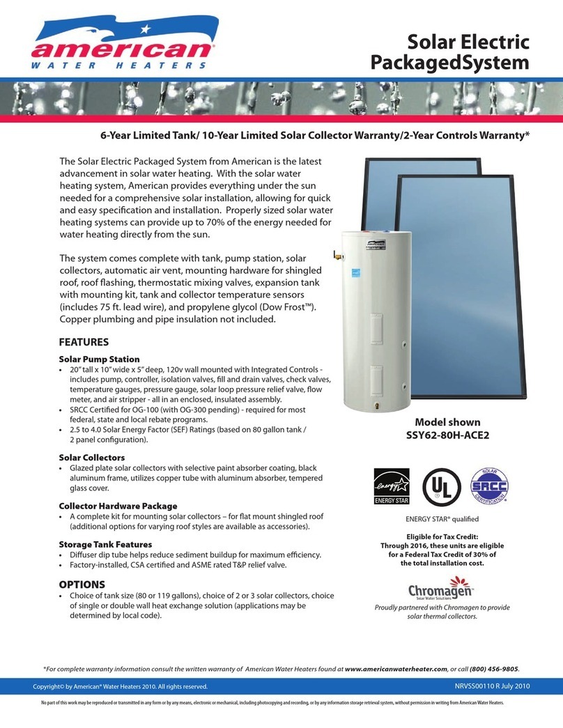 American Water Heater SSY62-80H-ACE2 Specification sheet