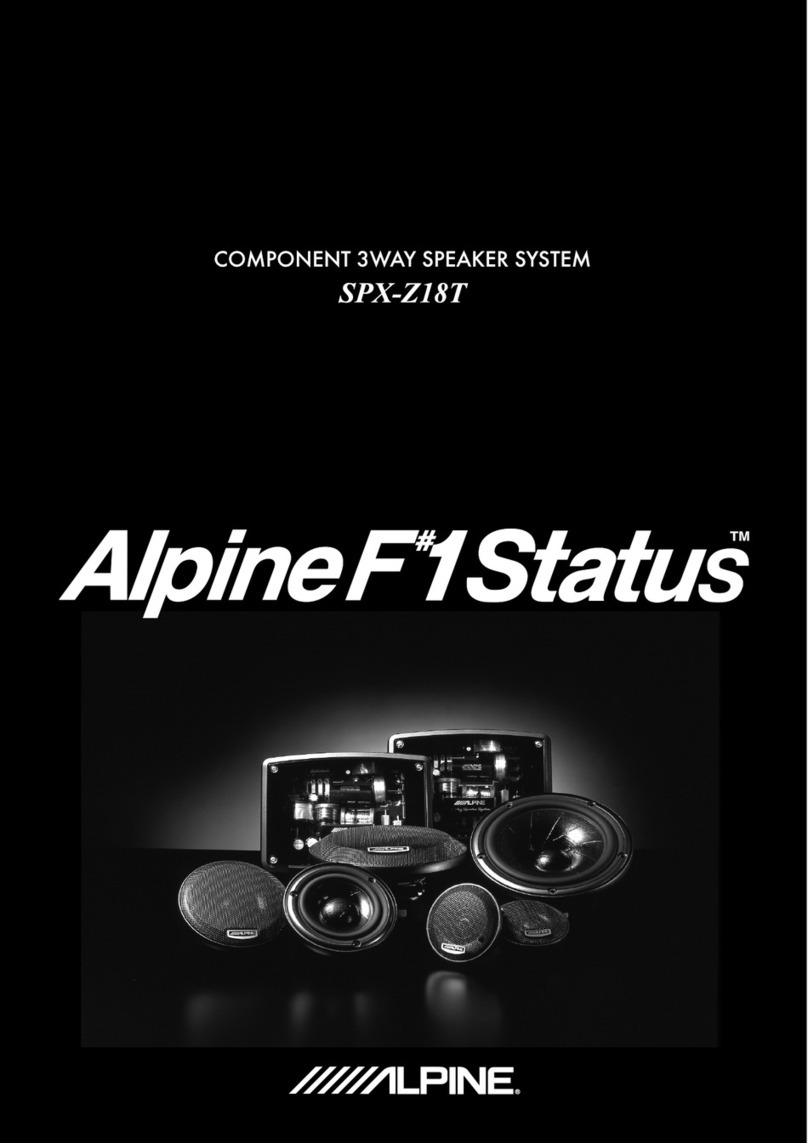 Alpine SPX-Z18T owner's manual