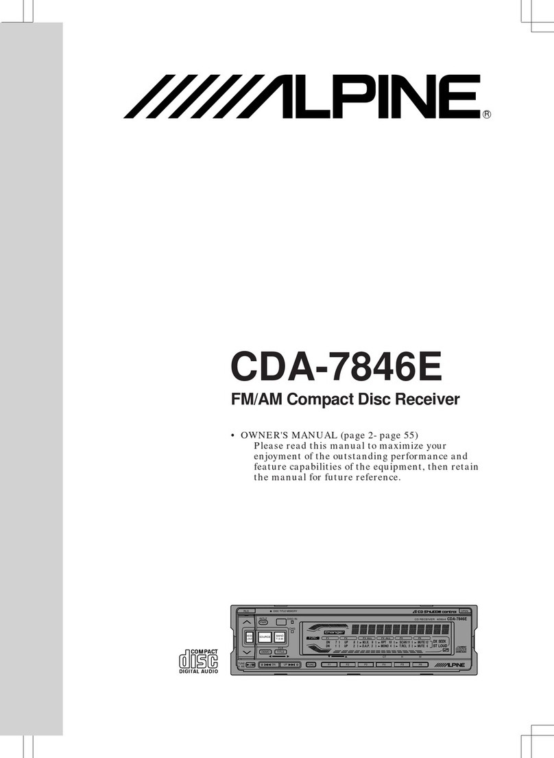 Alpine CDA-7846E owner's manual