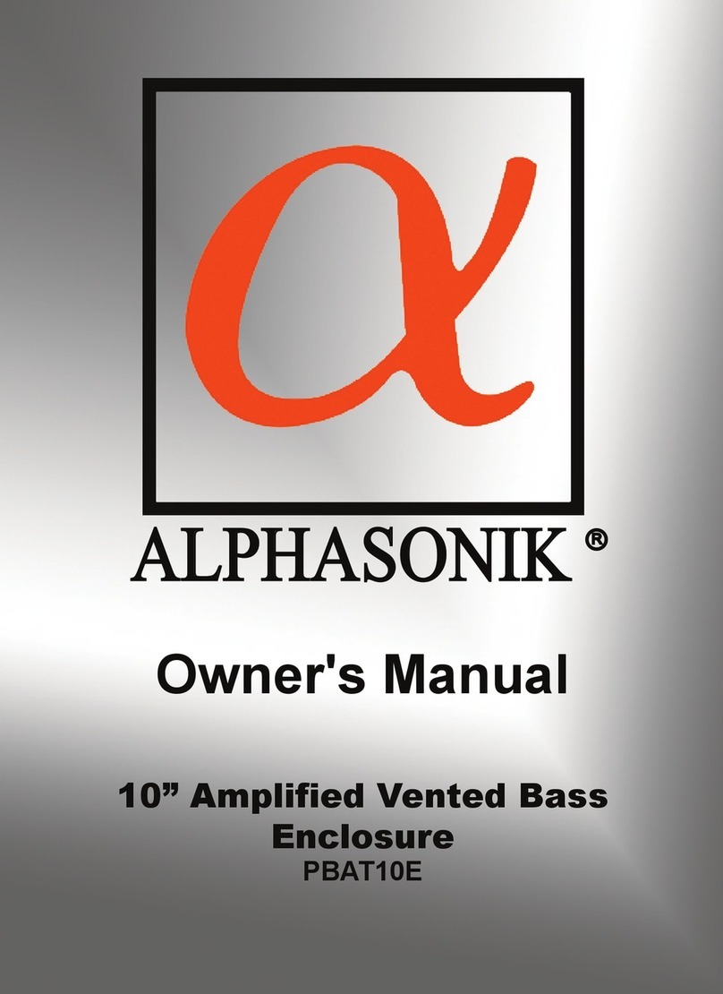 Alphasonik PBAT10E owner's manual