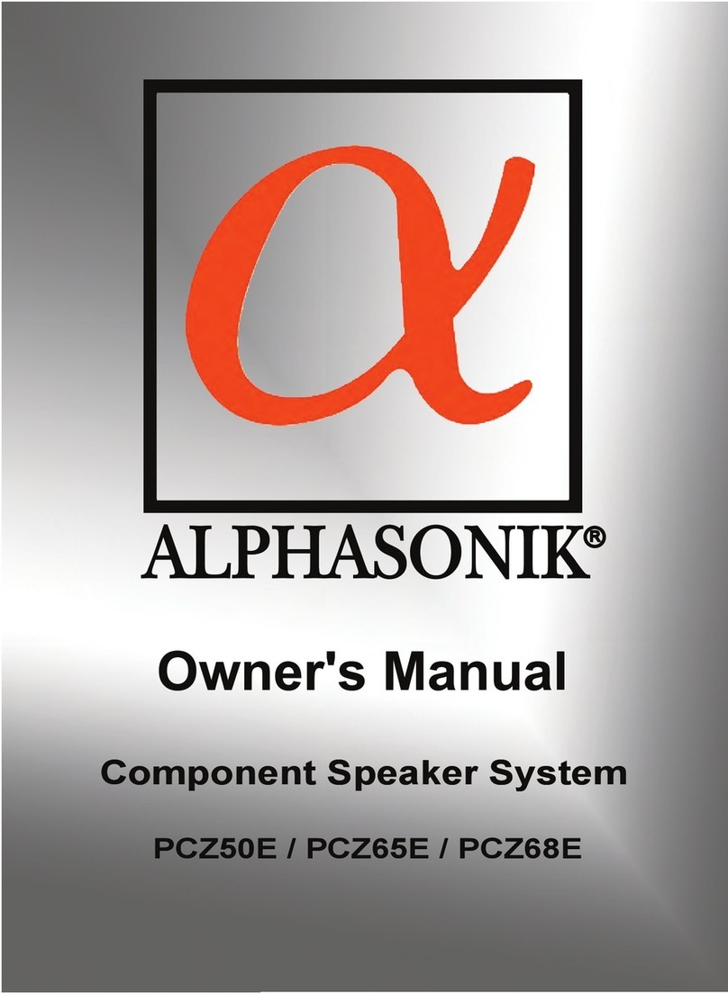 Alphasonik COMPONENT SPEAKER SYSTEM PCZ50E User manual