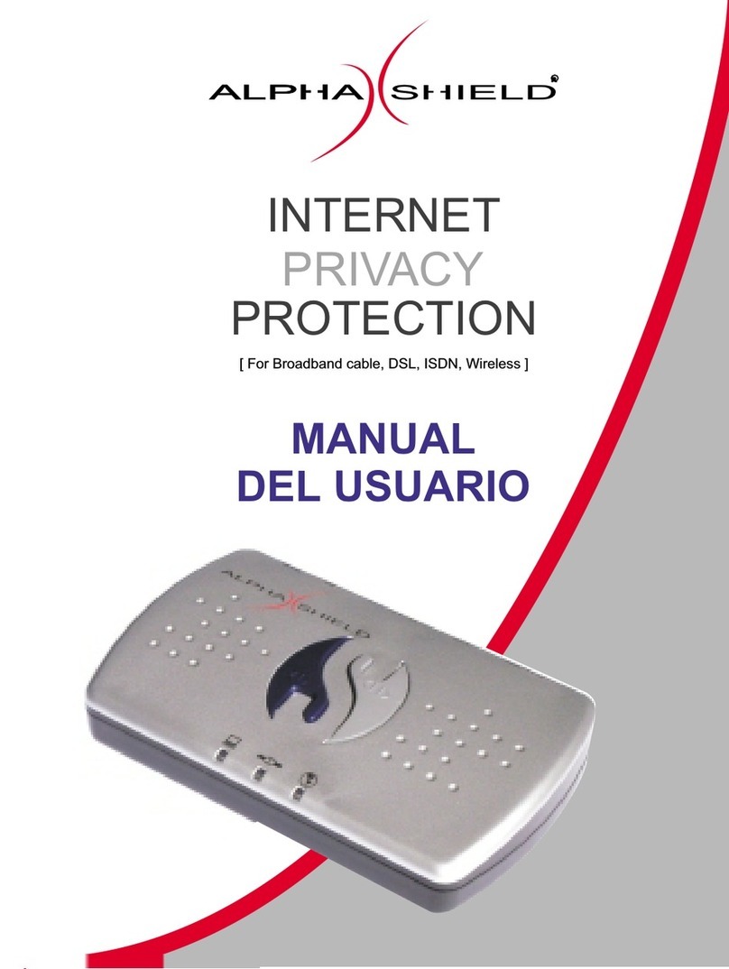 Alpha Shield INTERNET PRIVACY PROTECTION Manual Del Usuario