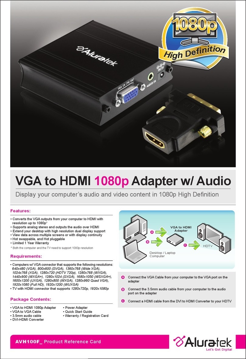 Aluratek AVH100F product reference card