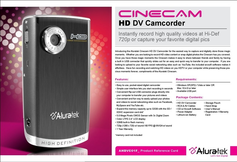 Aluratek CINECAM AHDVC01F datasheet