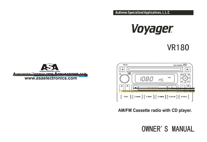 ASA Electronics Voyager VR180 owner's manual