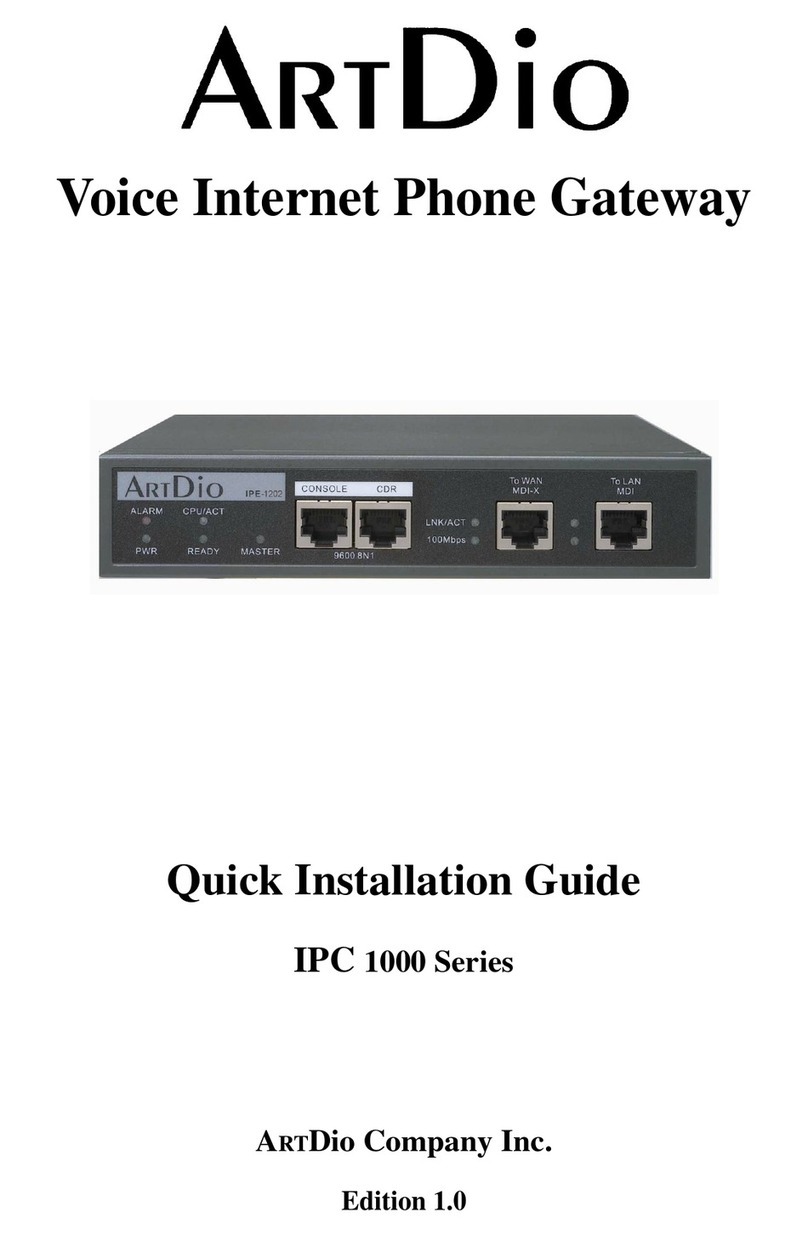 ArtDio IPC 1000 Quick installation guide