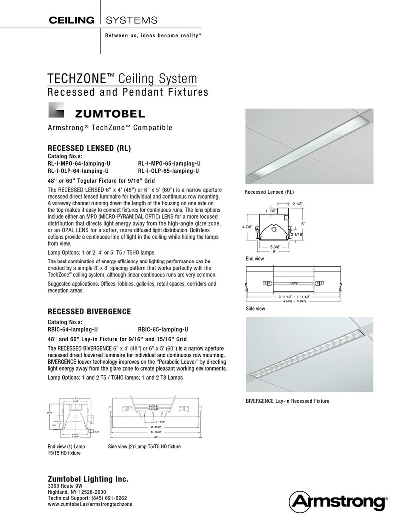 Armstrong Zumtobel Ceiling Lighting System brochure