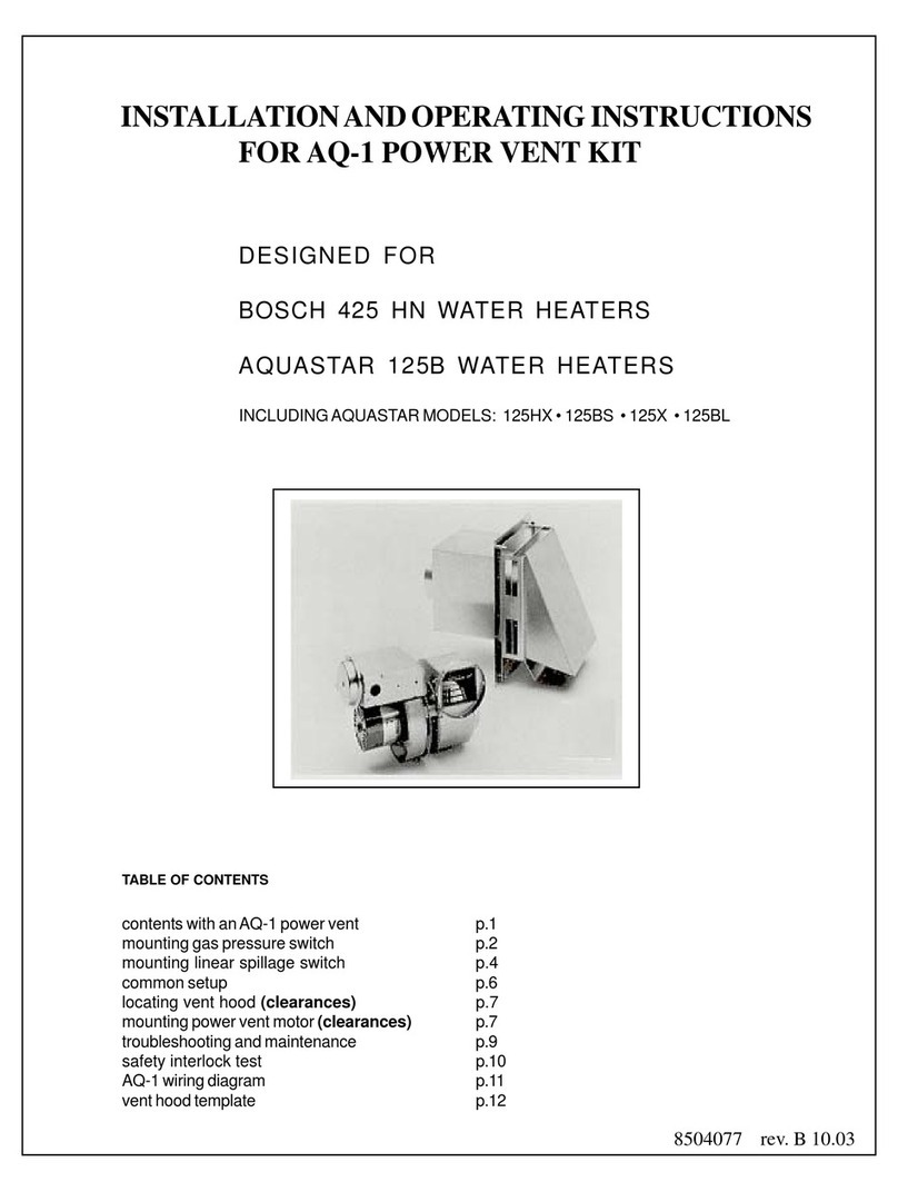 AquaStar 125BL Installation and operating instructions