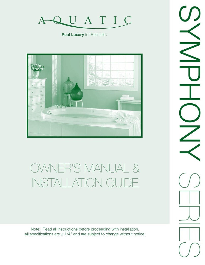 Aquatic SYMPHONY SERIES User manual