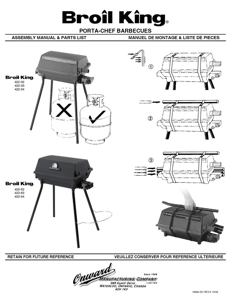 Broil King PORTA-CHEF 422-32 Assembly manual & parts list