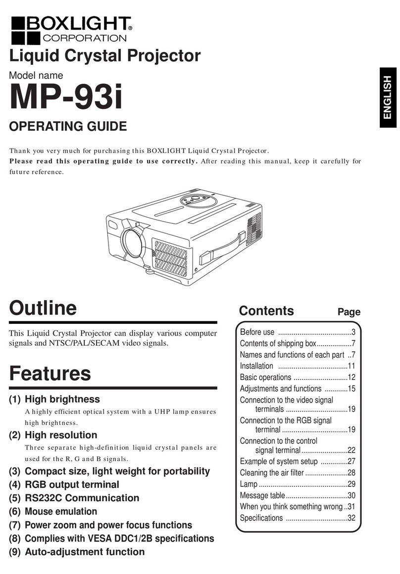 BOXLIGHT MP-93i User manual