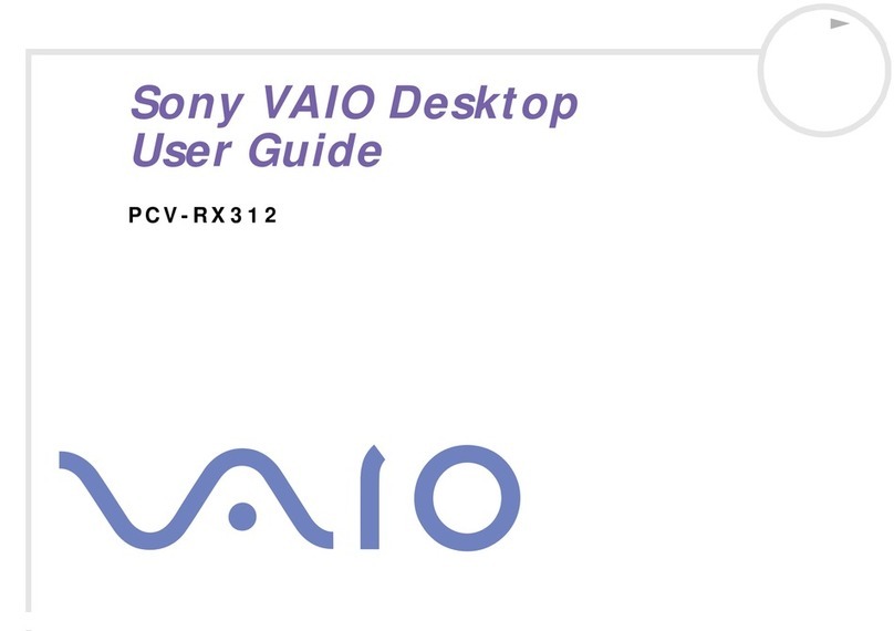 Sony VAIO PCV-RX312 User manual Sony VAIO PCV-RX312 User manual