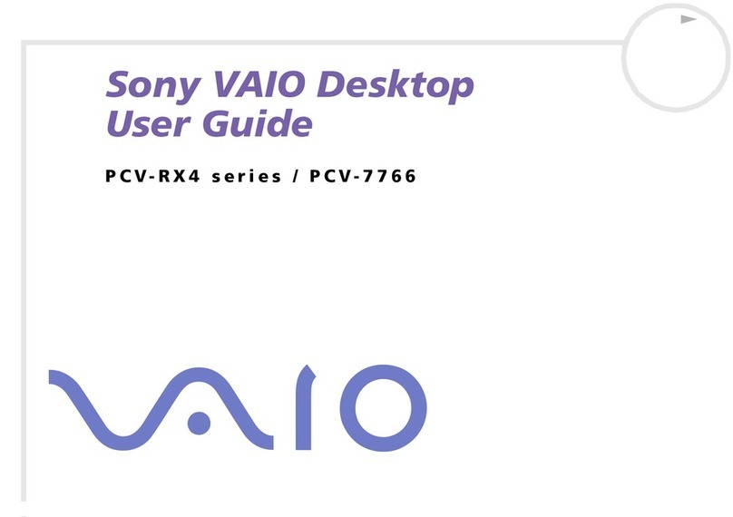 Sony PCV-RX401 User manual Sony PCV-RX401 User manual