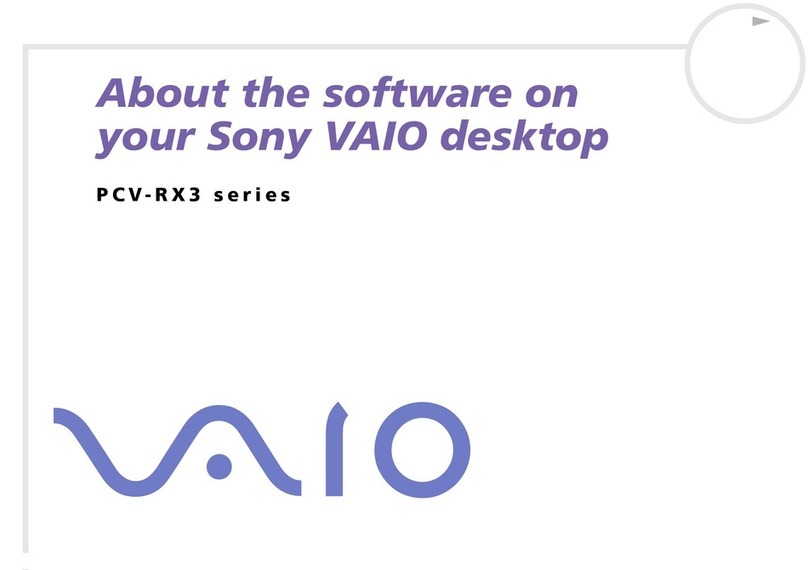 Sony PCV-RX301 Software manual