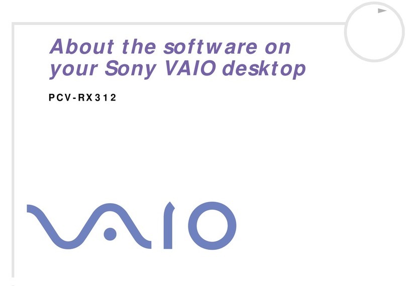 Sony VAIO PCV-RX312 Software manual
