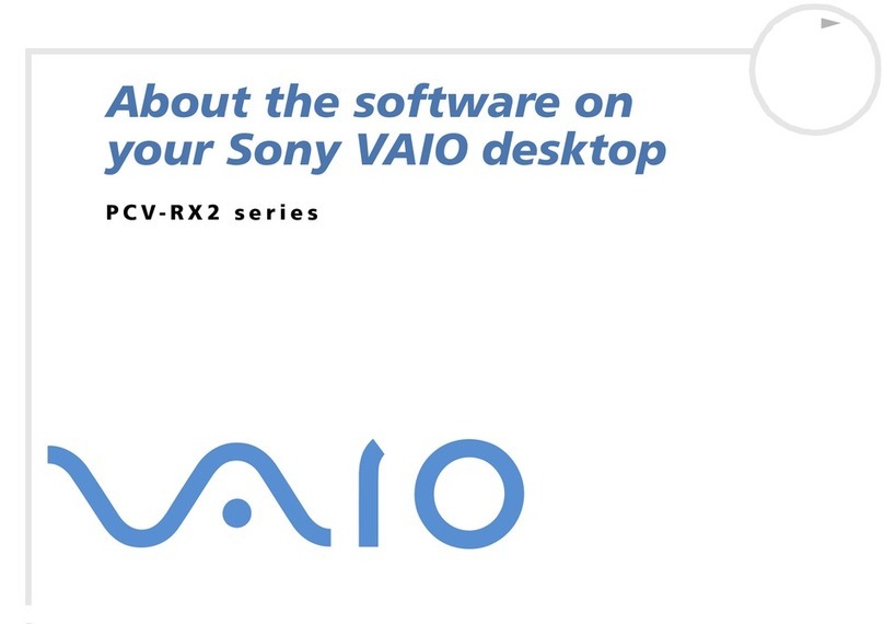 Sony PCV-RX201 Software manual