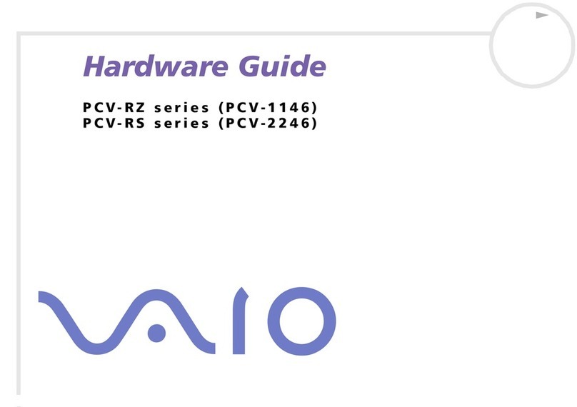 Sony VAIO PCV-RS402 Installation instructions Sony VAIO PCV-RS402 Installation instructions