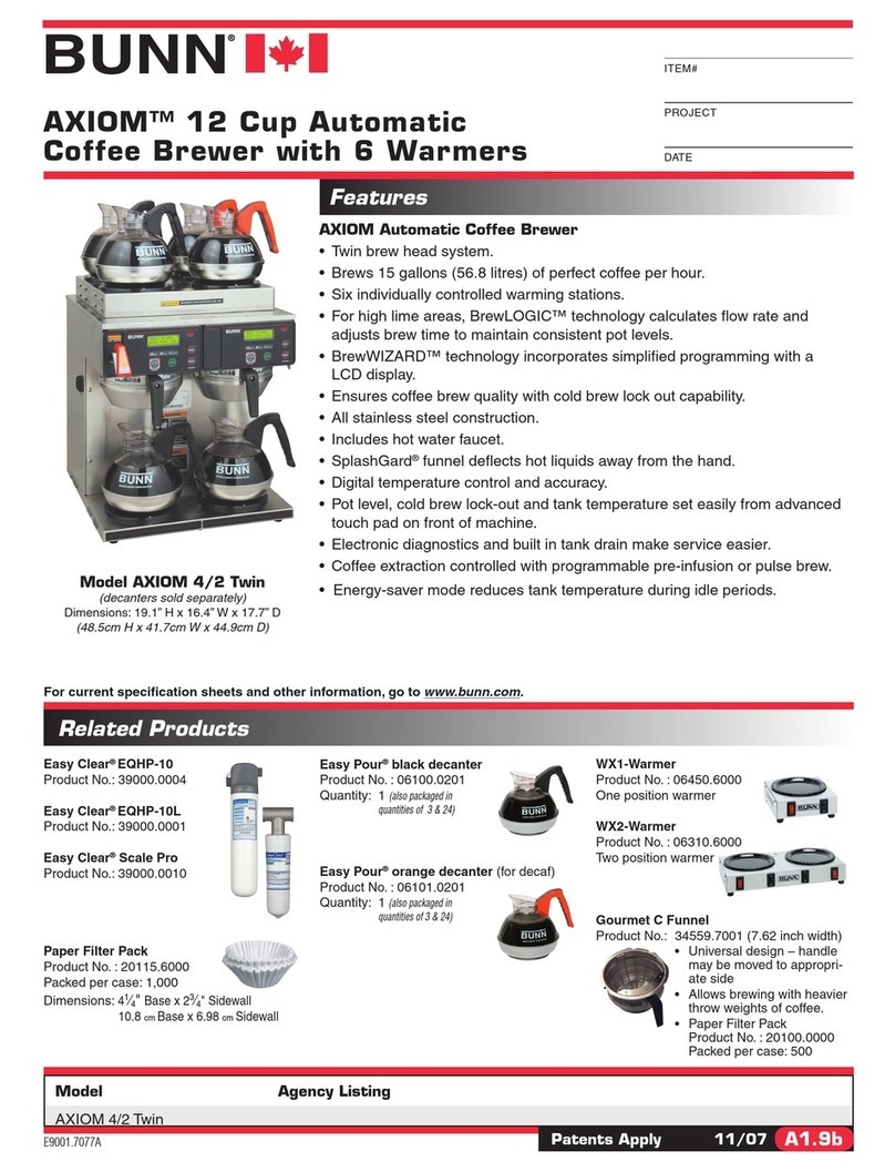Bunn AXIOM 4/2 Twin User manual