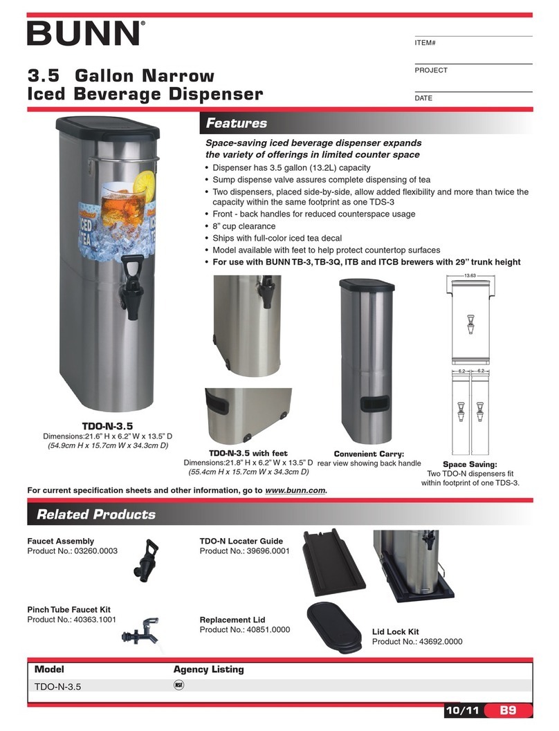 Bunn TDO-N-3.5 User manual