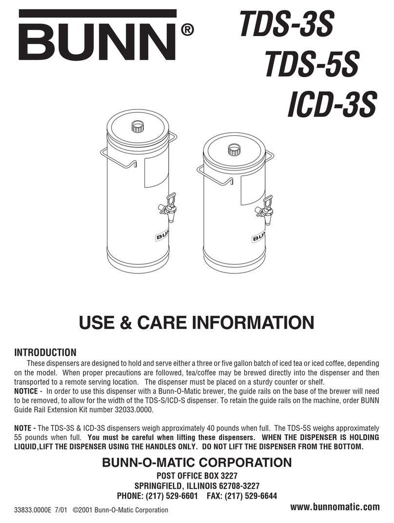 Bunn ICD-3S Use & care information Bunn ICD-3S Use & care information