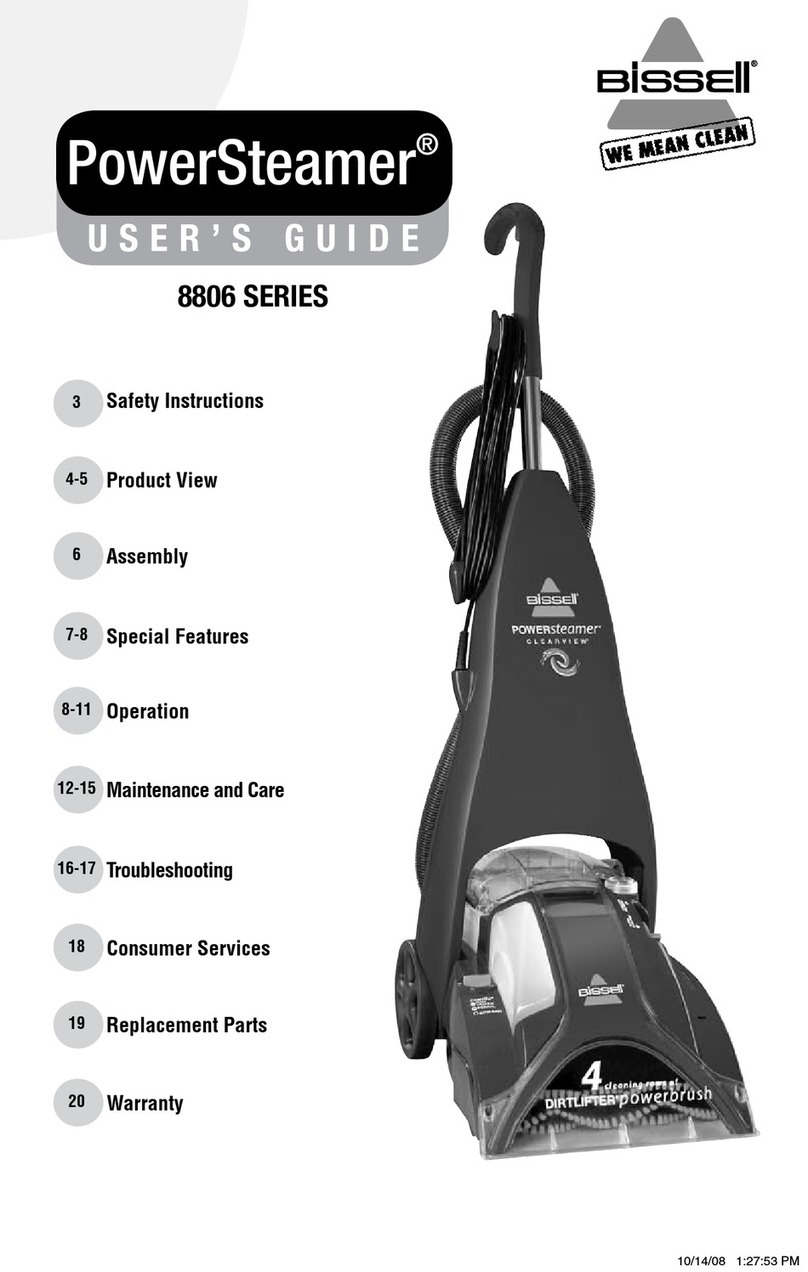Bissell 8806 SERIES user guide