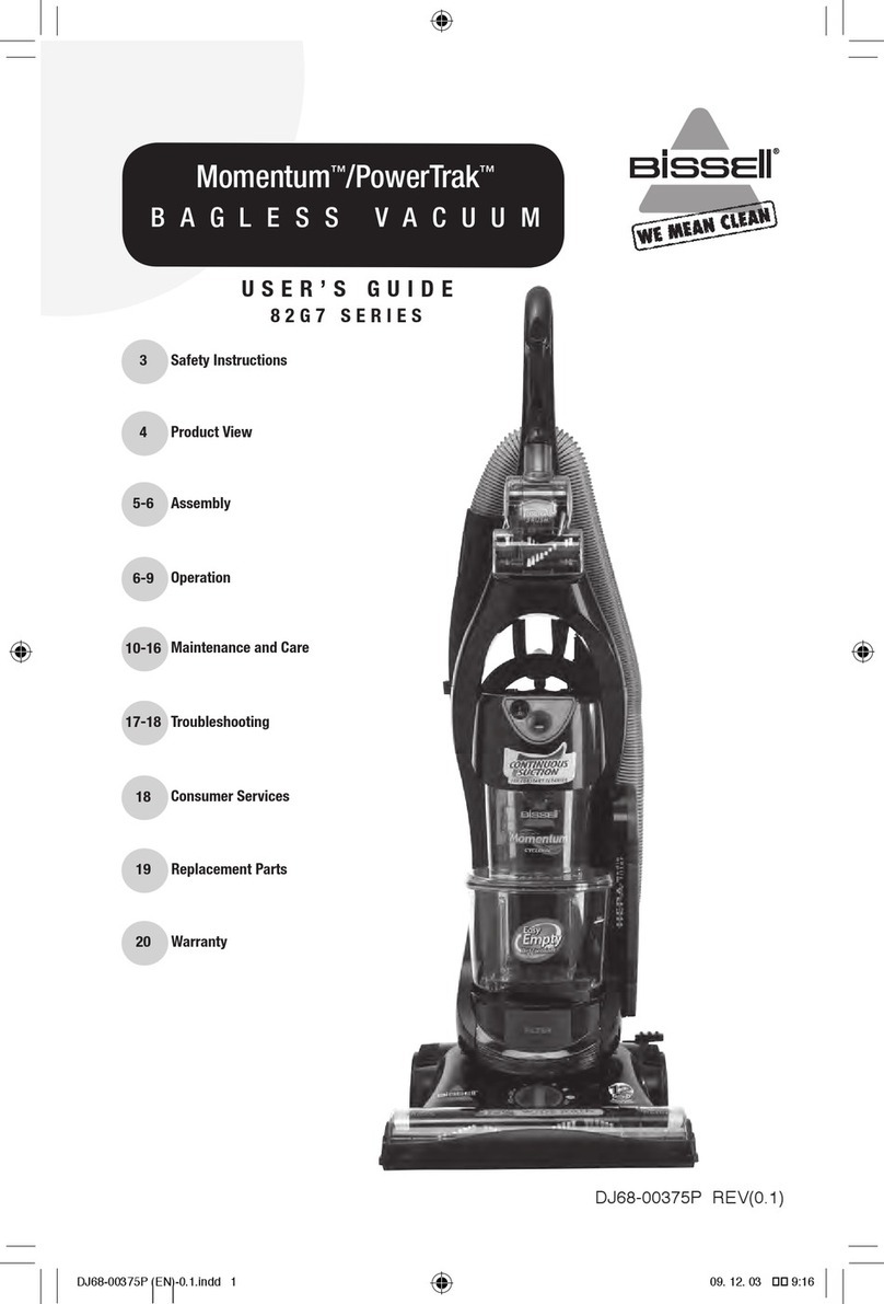 Bissell Momentum/PowerTrak 82G7 Series user guide