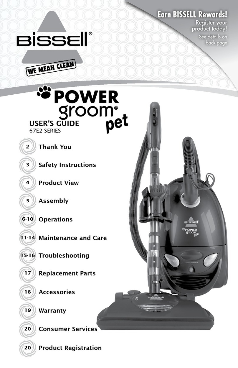 Bissell POWER GROOM PET 6.70E+03 user manual
