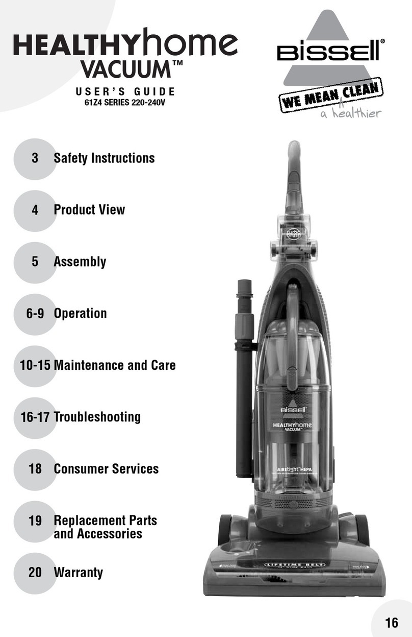 Bissell HEALTHY HOME VACUUM 61Z4 Series user guide