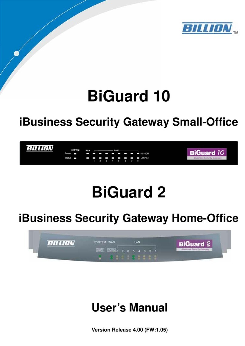 Billion BiGuard 10 User manual