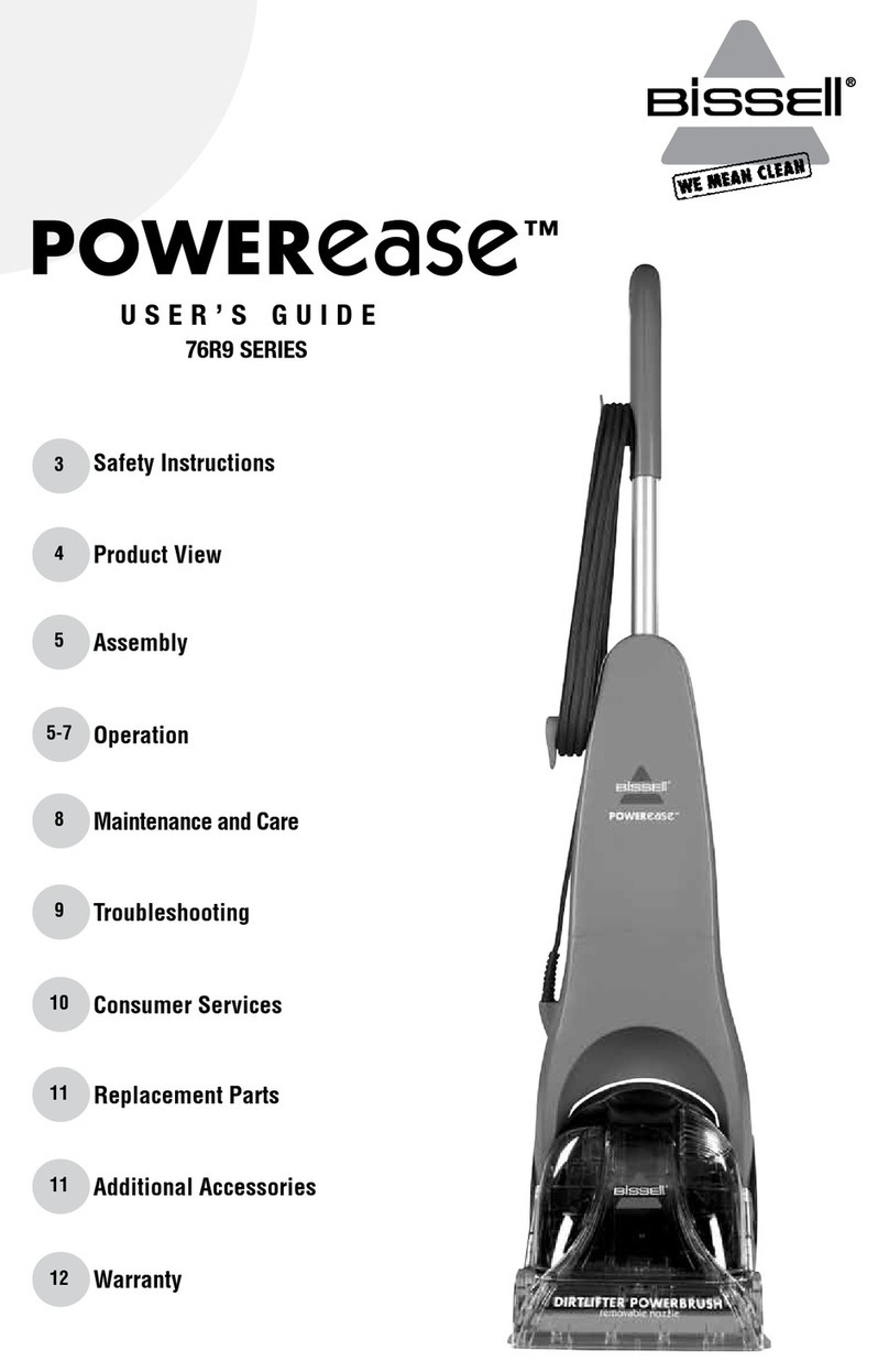Bissell POWEREASE 76R9 Series user guide