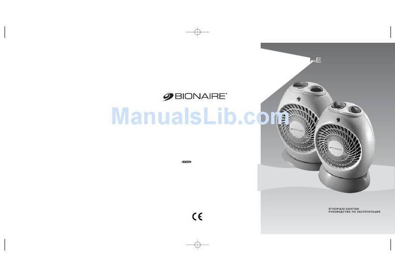 Bionaire BFH250 instruction manual