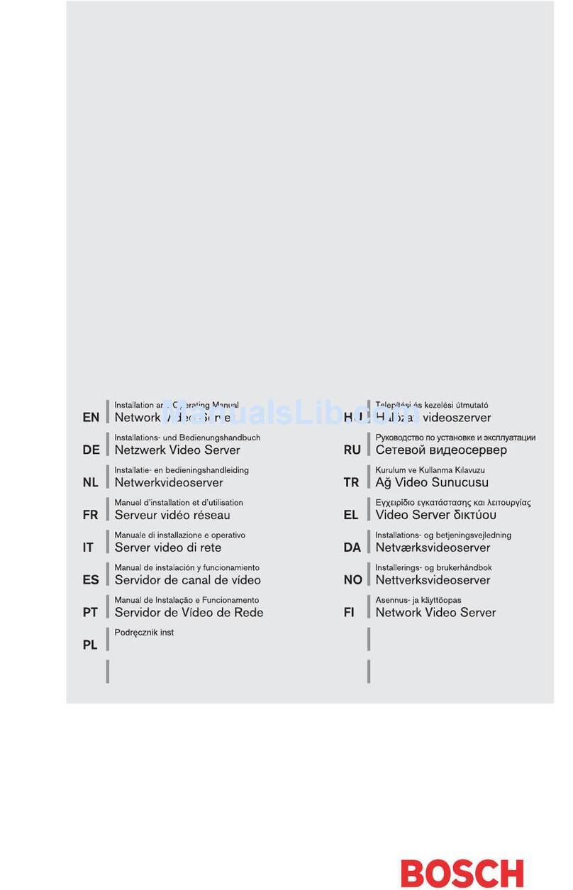Bosch VIP XD Installation and user guide