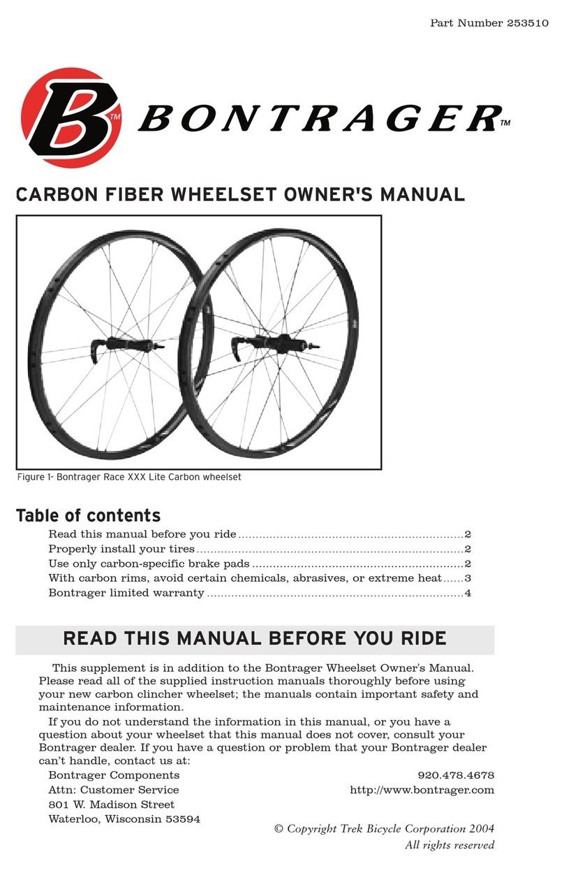 Bontrager Wheelset owner's manual