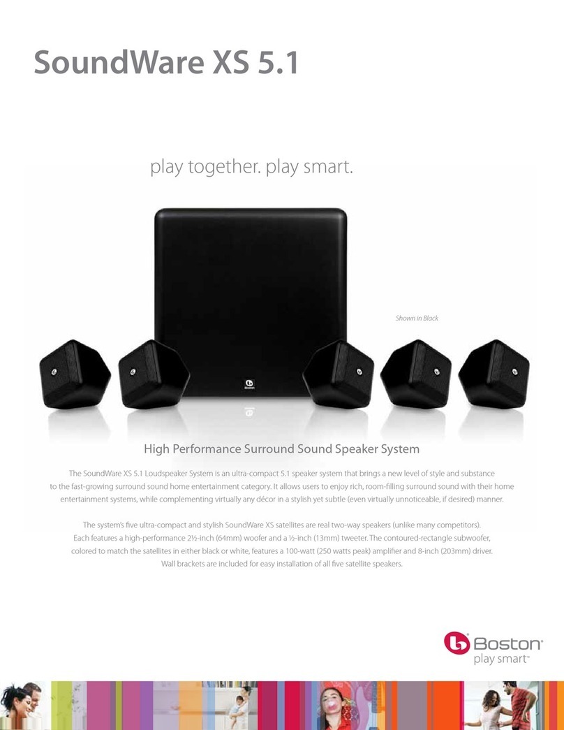 Boston Acoustics SoundWare XS 5.1 Specifications