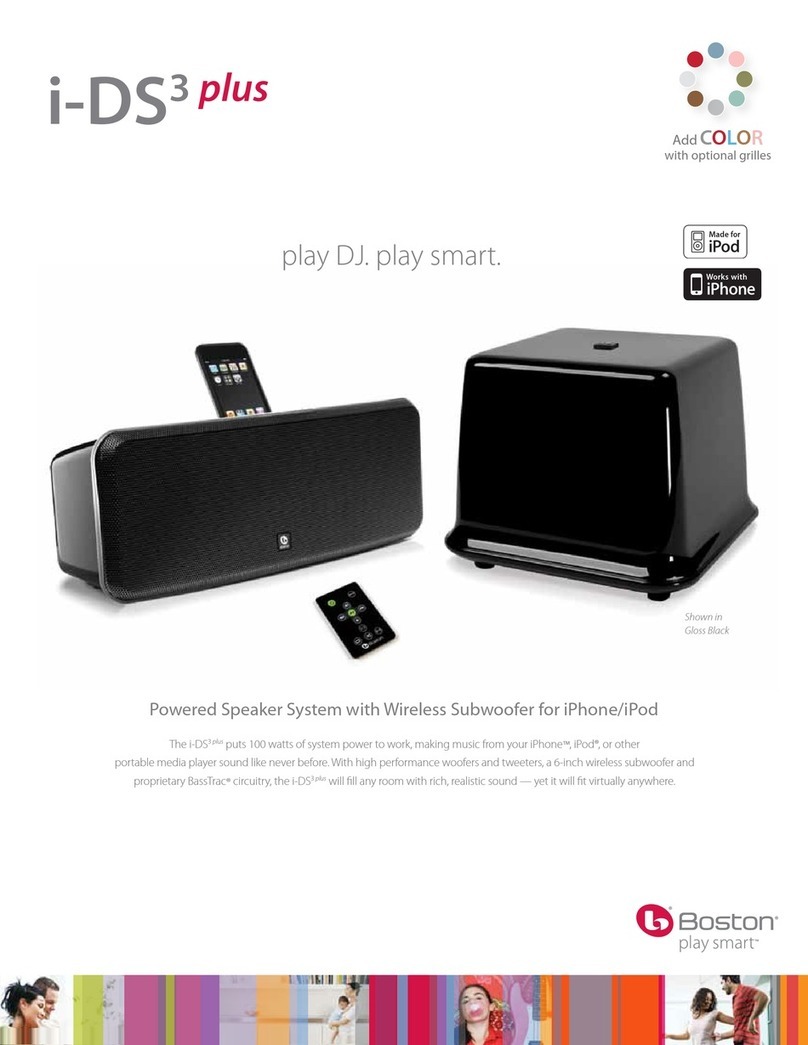 Boston Acoustics I-DS3 plus Features