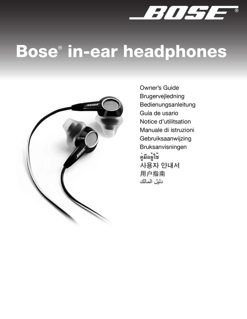 Bose in-ear headphone User manual