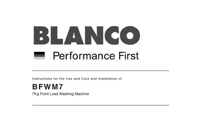 Blanco BFWM7 Instructions for the use and care and installation