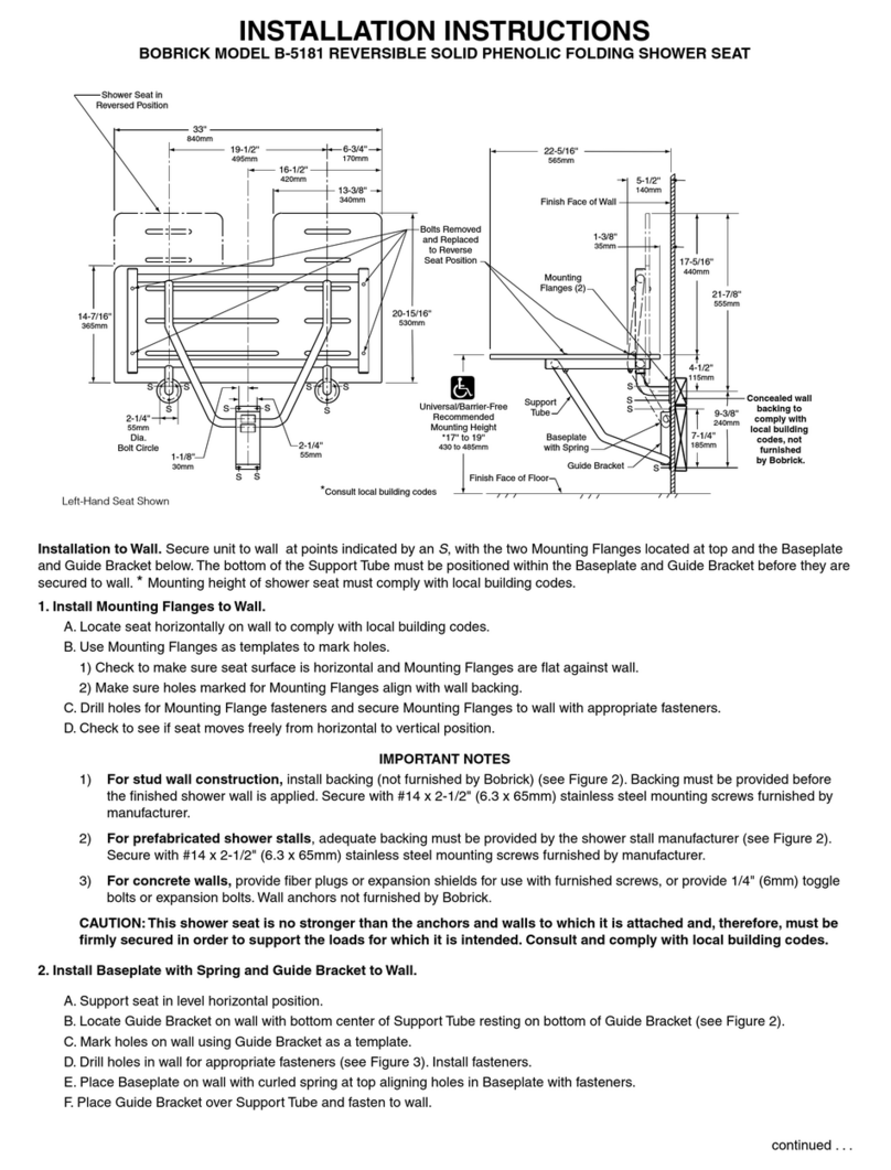 Bobrick B-5181 User manual