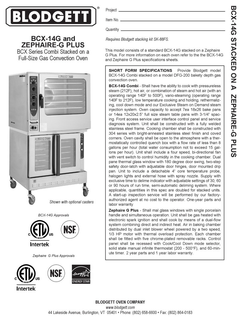 Blodgett ZEPHAIRE-G PLUS User manual Blodgett ZEPHAIRE-G PLUS User manual