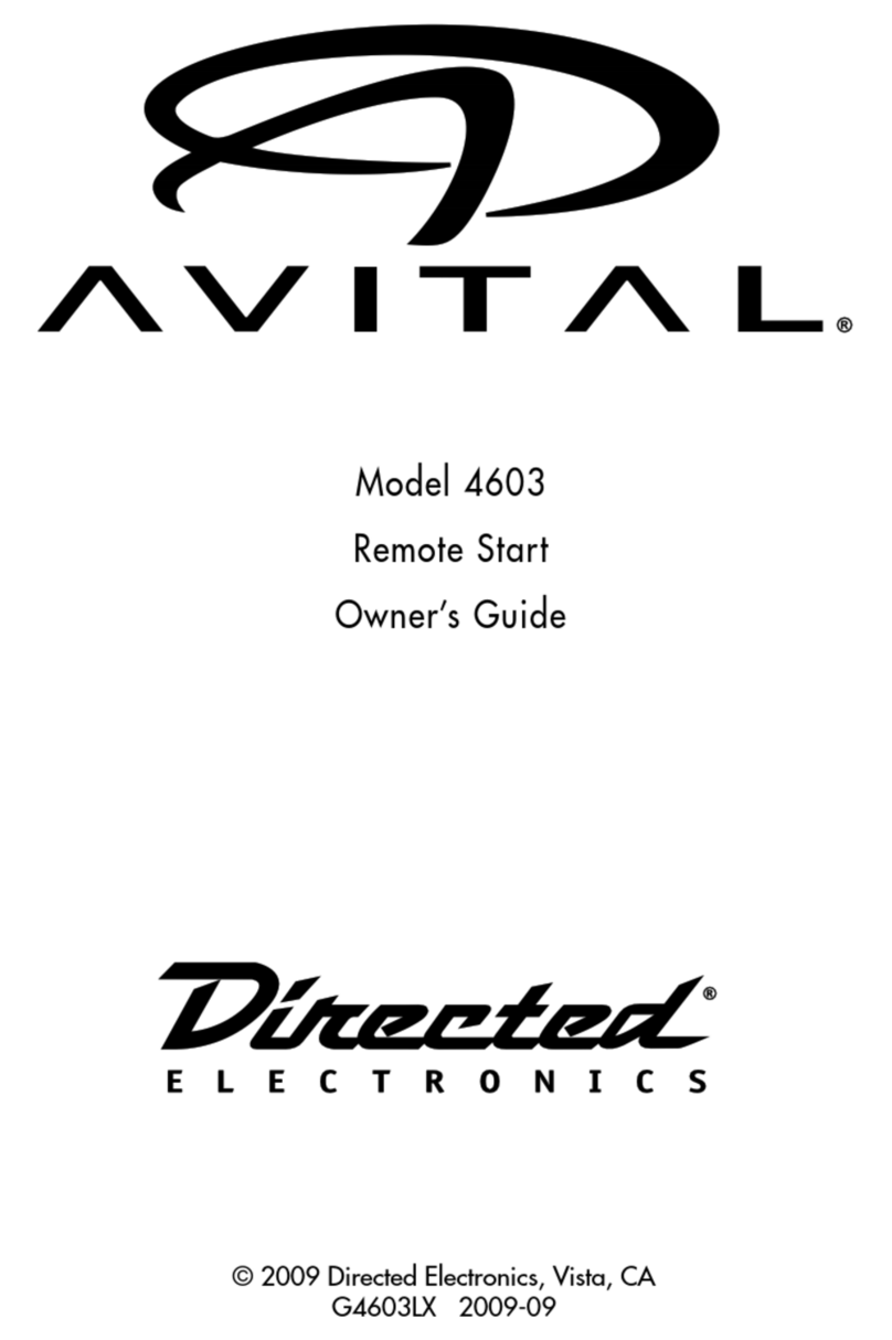 Directed Electronics AVITAL 4603 User manual