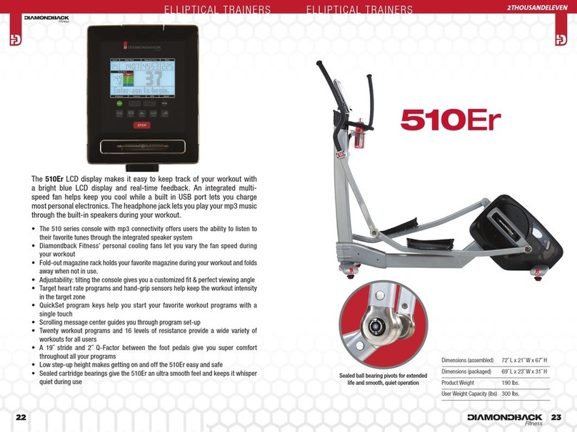 Diamondback ELLIPTICAL TRAINERS 510ER user manual Diamondback ELLIPTICAL TRAINERS 510ER user manual