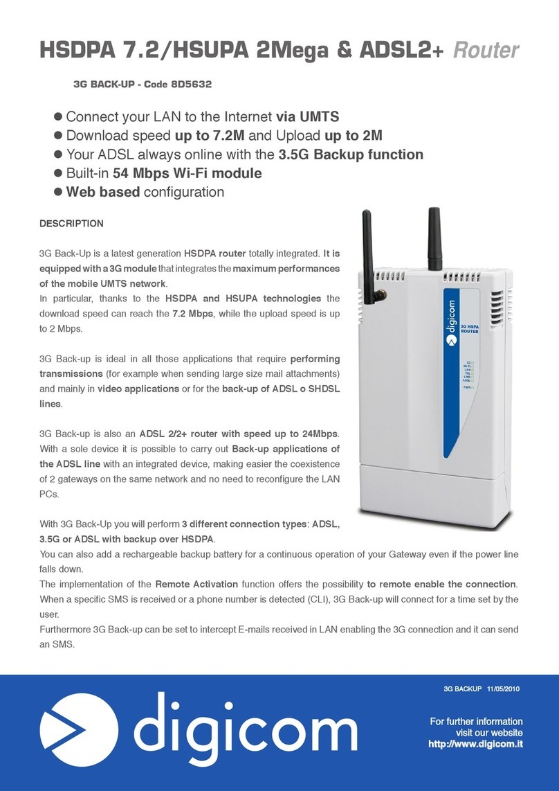 Digicom 3G SOHO HSDPA Technical features