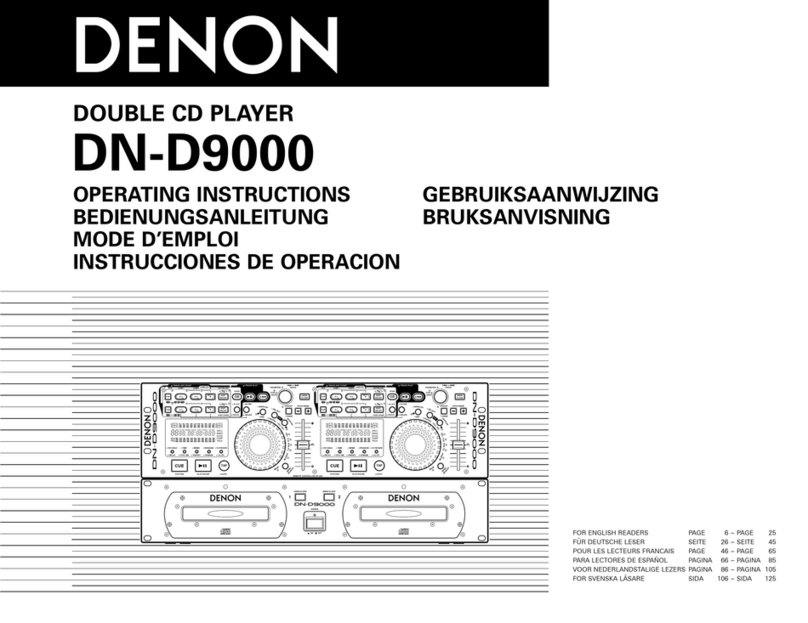 Denon DN-D9000 operating instructions