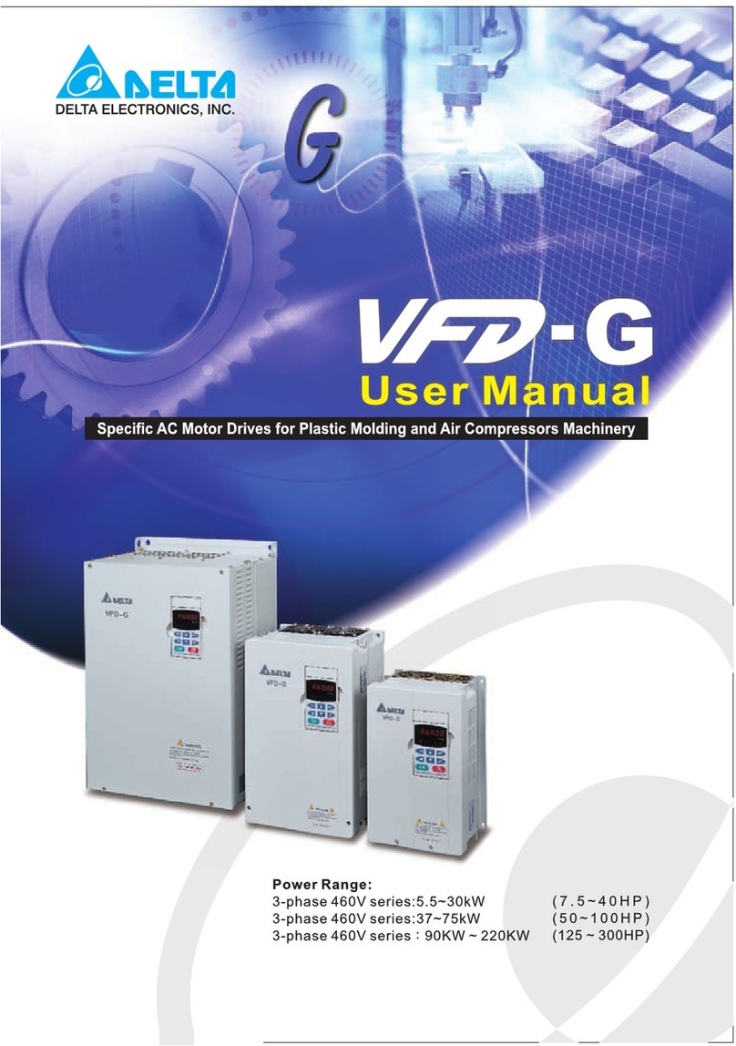 Delta Electronics AC Motor Drive VFD-G User manual Delta Electronics AC Motor Drive VFD-G User manual