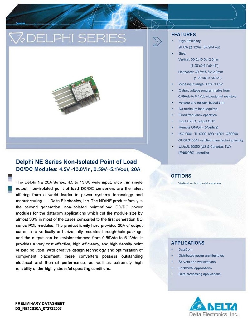 Delta Electronics 0.59V~5.1Vout User manual