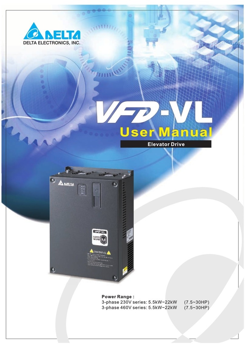 Delta Electronics Elevator Drive VFD-VL user manual Delta Electronics Elevator Drive VFD-VL user manual