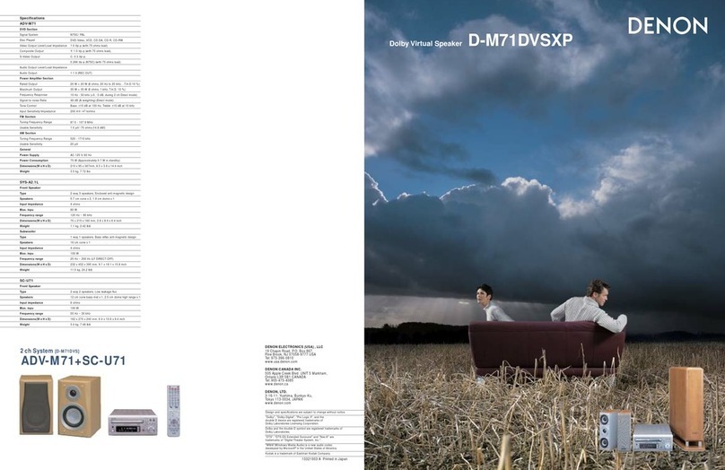 Denon D-M71DVSXP Specifications
