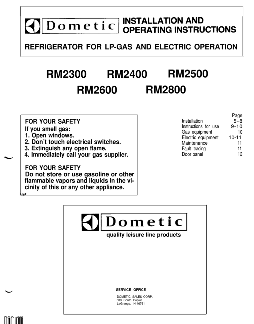 Dometic RM2300 User manual